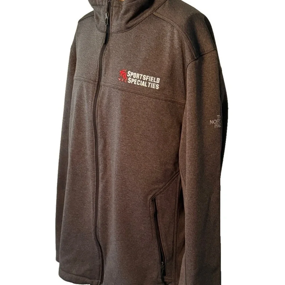 The North Face Men's XL Gray Full Zip Jacket w/ Front Pockets See Logo On Chest